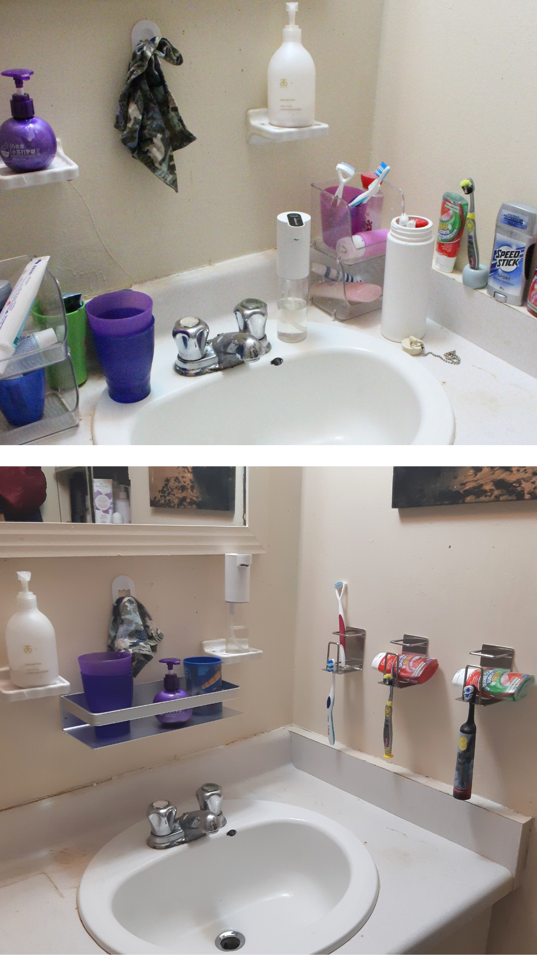 home organizing projects before and after